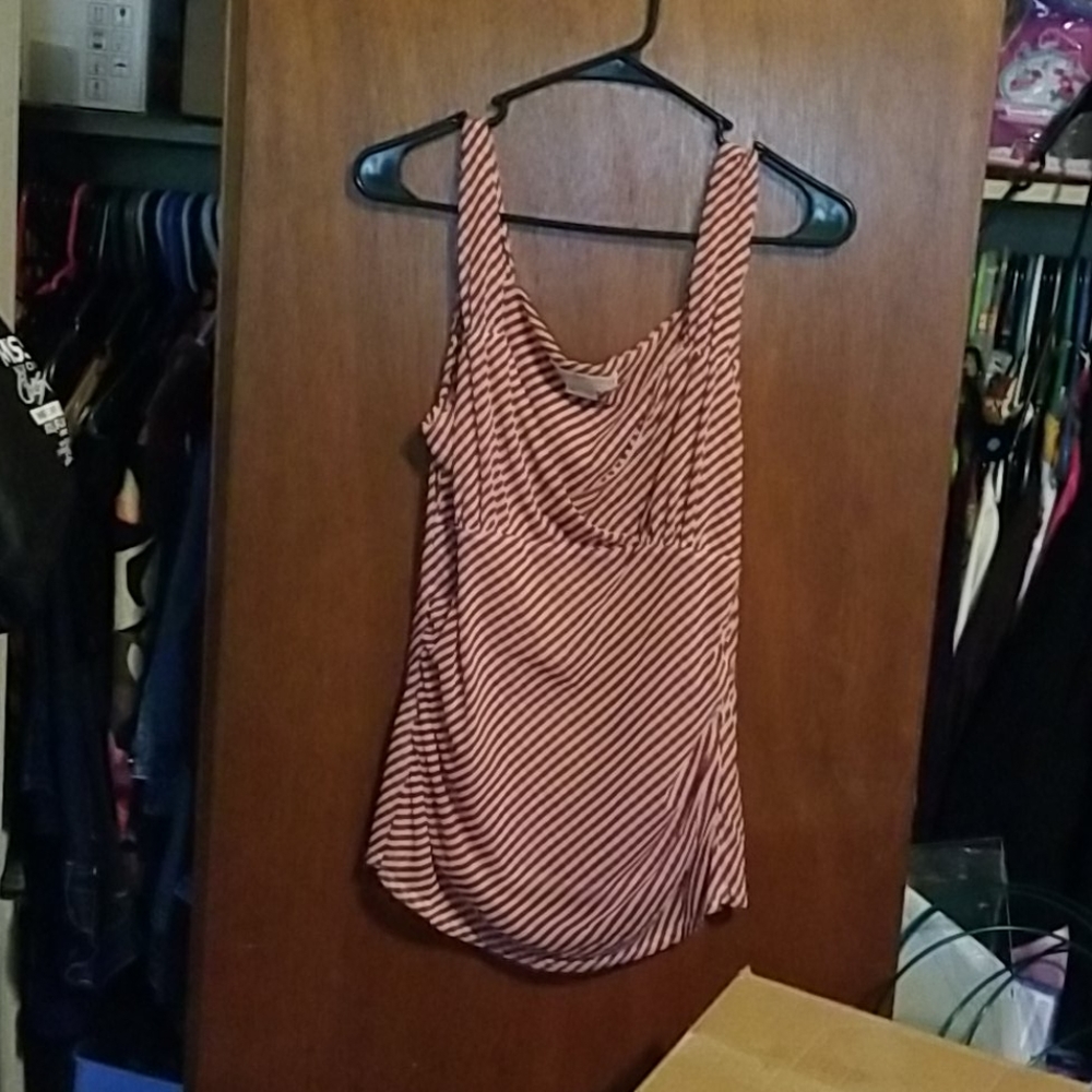 woman blouse red stripes